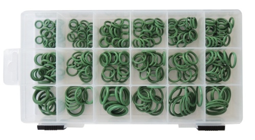 Набор колец уплот. резин. Дюйм. (GREEN) 270 шт