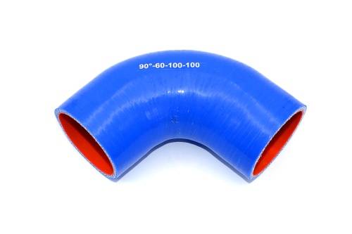 Патрубок силиконовый угловой Ф 60 мм L=100х100 мм, 90°