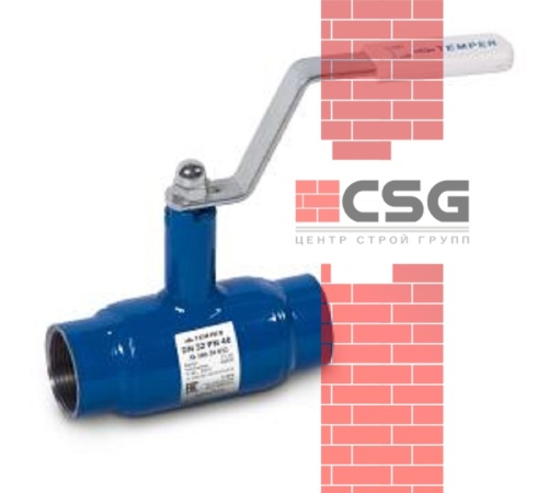 Кран шаровый стальной Ду32 РУ40 муфтовый  Temper 28020032, DN 32