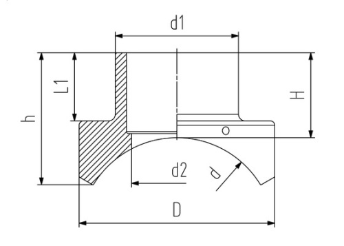 Седелочный отвод d1600х315 SDR17 для ГАЗО- и ВОДОснабжения