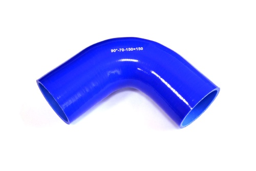 Патрубок силиконовый угловой Ф 70 мм L=150х150 мм, 90°