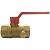 Кран шаровой латунь со спускником Ду 20 Ру16 ВР G3/4" рычаг Пензапромарматура 01921012 арт.1214279  фото