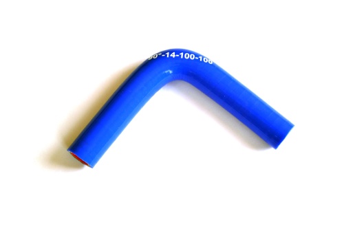 Патрубок силиконовый угловой Ф 14 мм L=100х100 мм, 90°