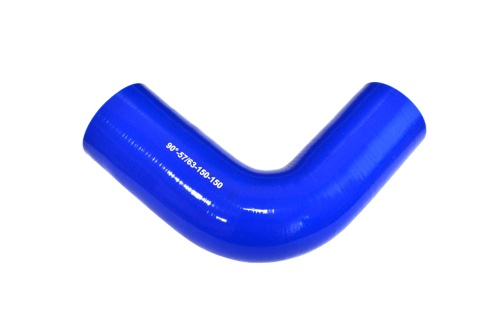 Патрубок силиконовый угловой с переходом Ф 57х63 мм L=150х150 мм, 90°