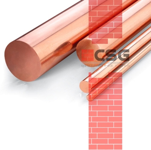 Круг медный 70 прес, длина 3 м, марка М1