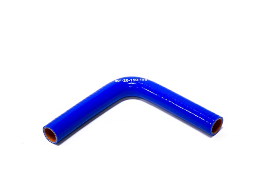 Патрубок силиконовый угловой Ф 20 мм L=150х150 мм, 90°